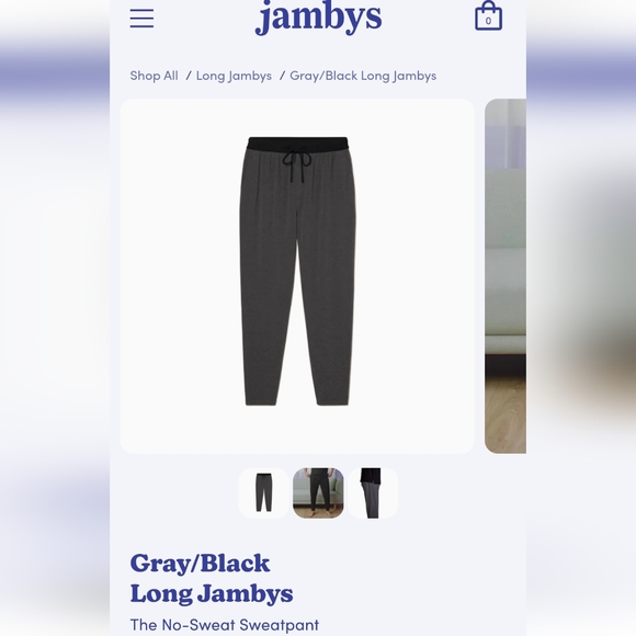 NWT Jambys No Sweat Sweatpants - Unisex - Picture 6 of 7